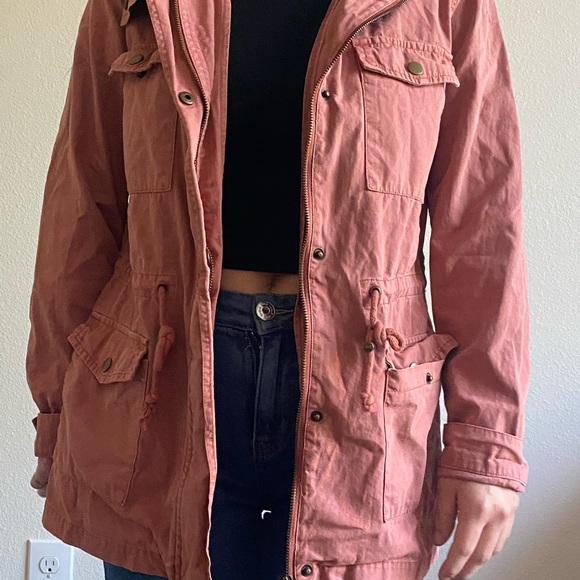 Forever 21 Jackets & Blazers - Forever 21 Pink Utility Jacket